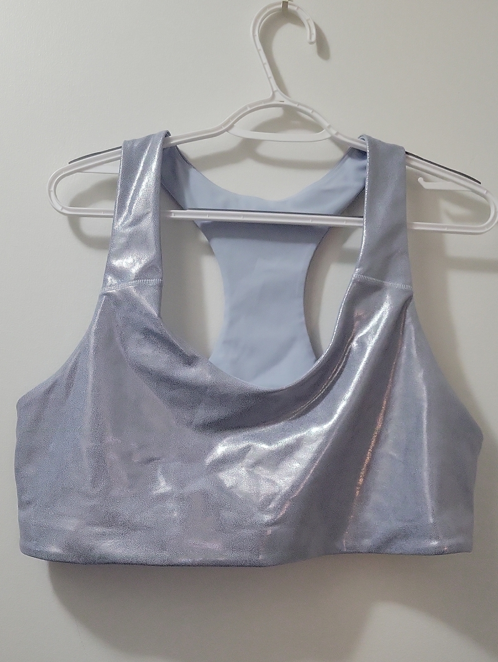 Old Navy Shimmery Metallic Racerback Sports Bra